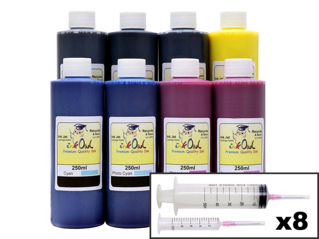 8x250ml Ink Refill Kit for CANON PFI-101, PFI-103, PFI-301, PFI-302, PFI-701, PFI-702